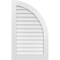 Ekena Millwork Quarter Round Top Right Surface Mount PVC Gable Vent w/ 3-1/2"W x 1"P Standard Frame, 26"W x 42"H GVPQR26X4201SN - alternate 1